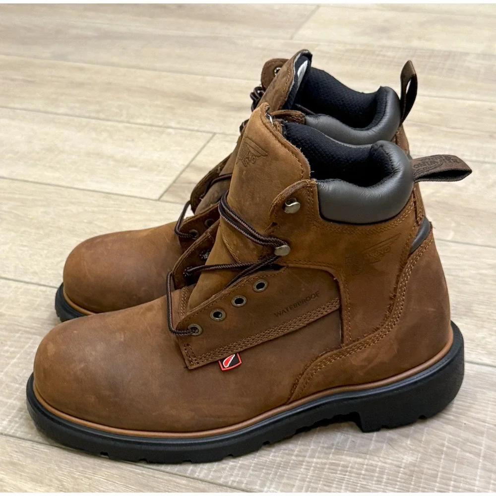 RED WING 4215 DYNAFORCE 6-INCH WATERPROOF SAFETY STEEL TOE WORK BOOTS SZ 9 D